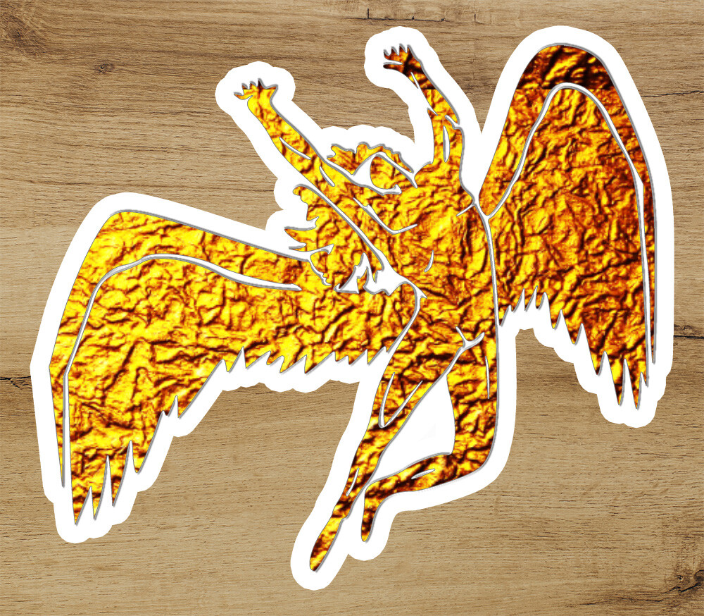 Led Zeppelin Music Angel Band Premium Vinyl Car Decal Sticker – Free Shipping