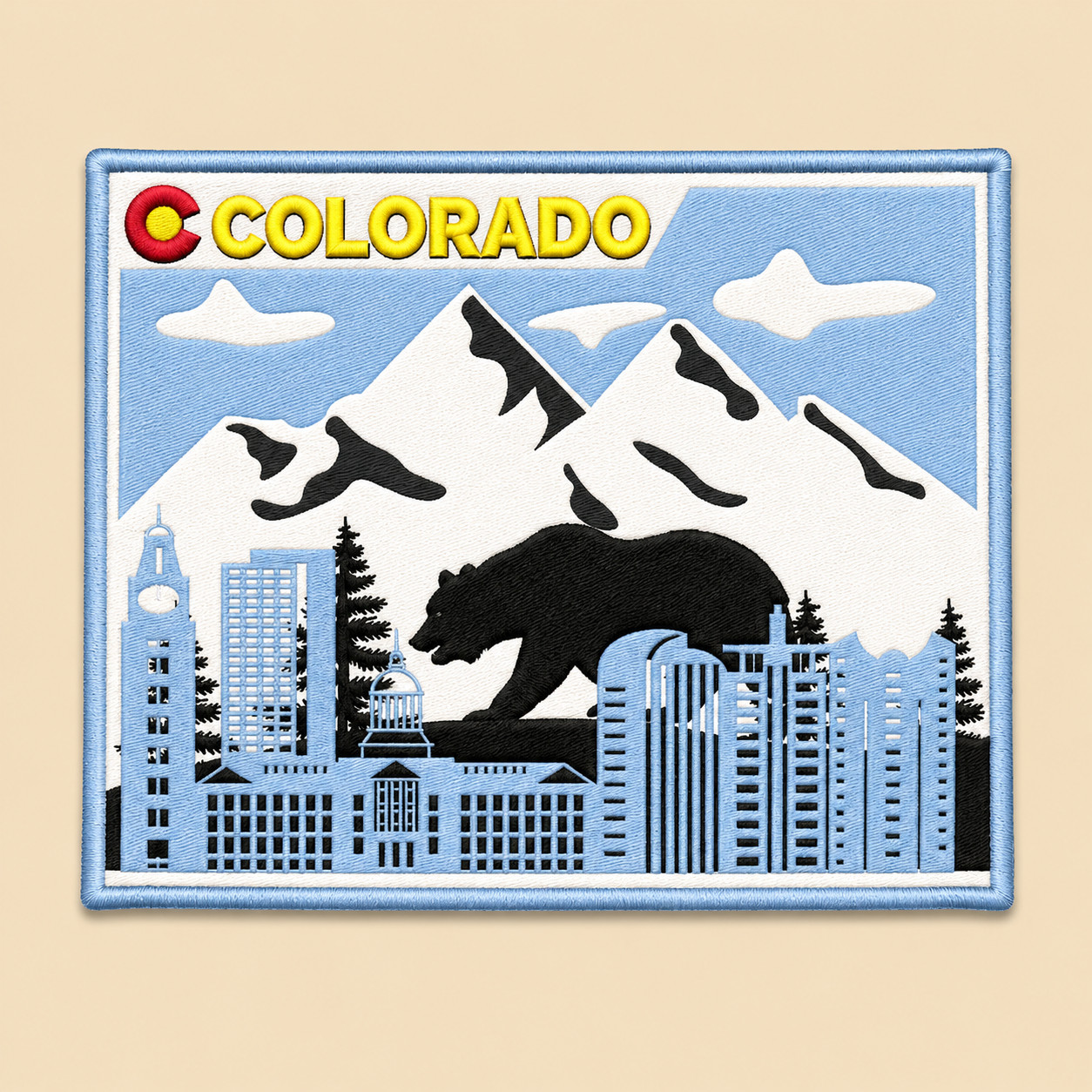 Colorado State Shape Skyline Vinyl Sticker 4×3 Inch Waterproof & Fade Resistant