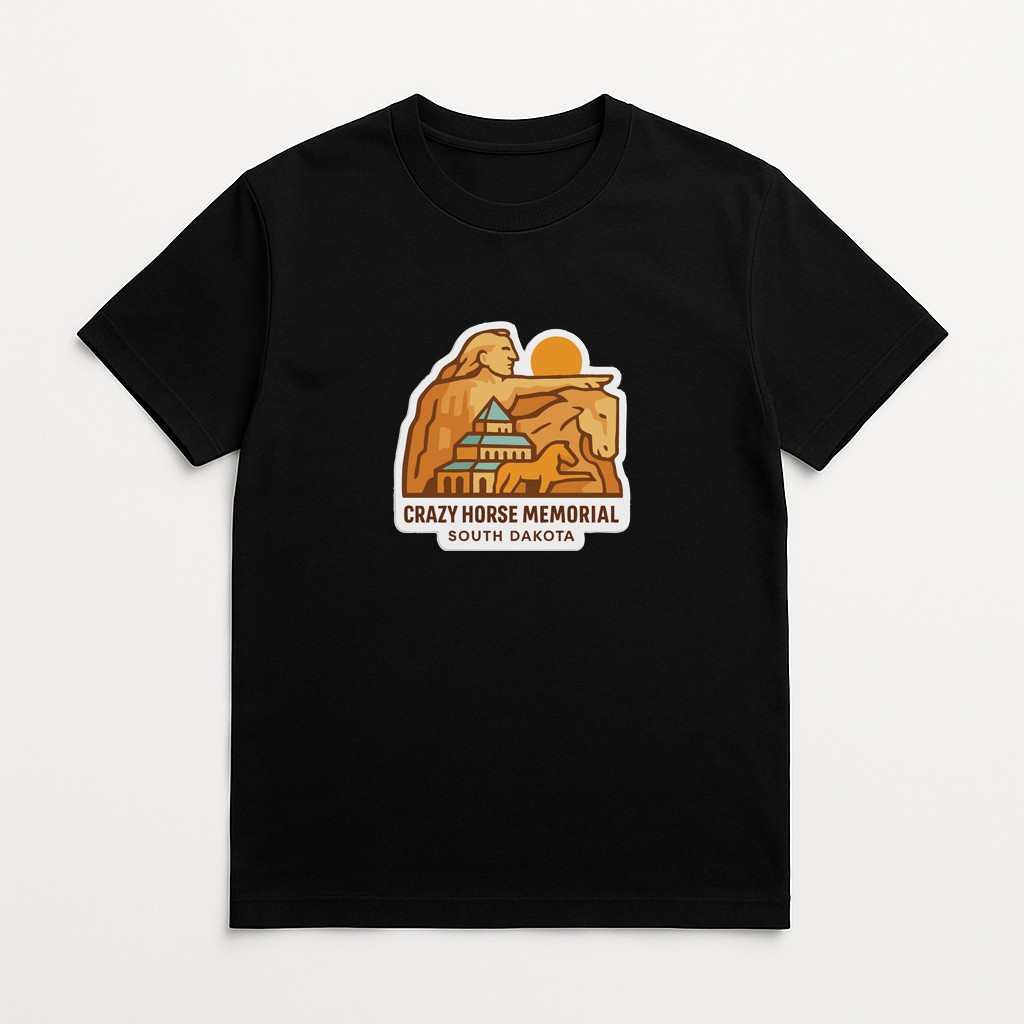 Crazy Horse Memorial South Dakota Iron On Heat Transfer Vinyl HTV Symbolic