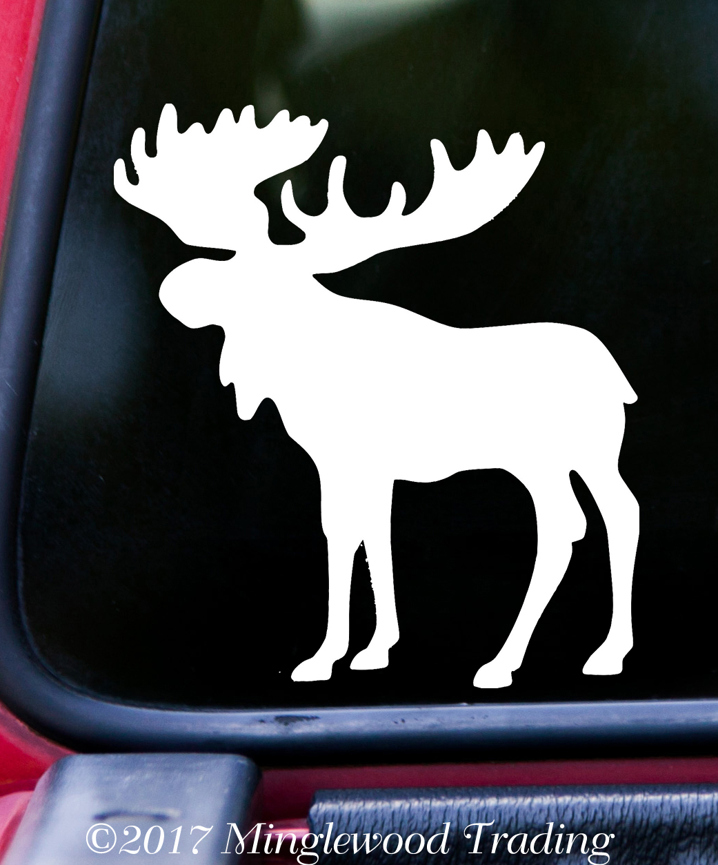 Moose Vinyl Decal | Antlers Bull Elk Deer Caribou | Canada | Die Cut Sticker