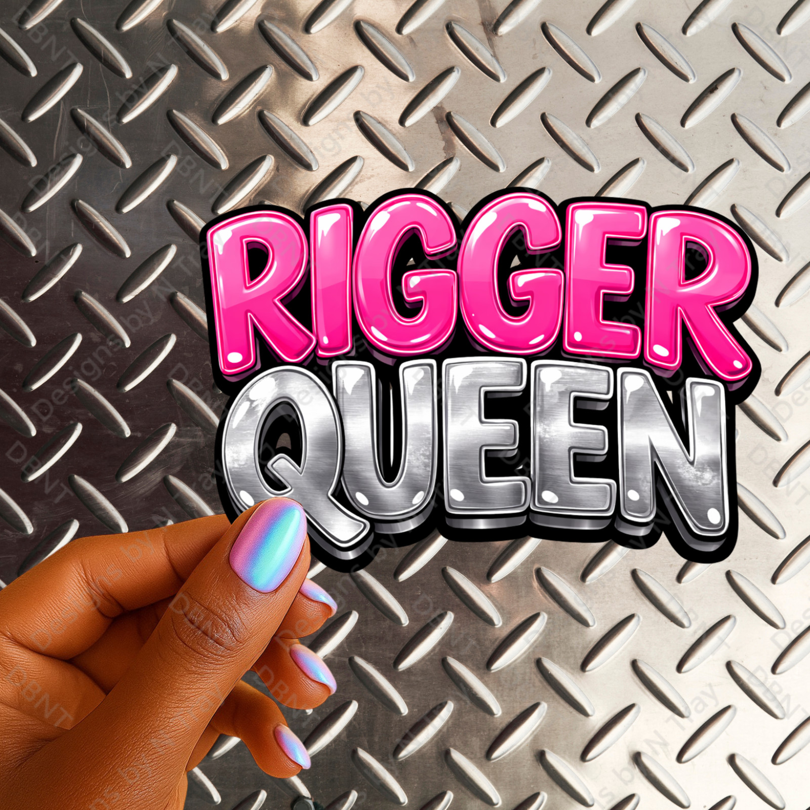 Rigger Queen 3 Inch UV DTF Decal Sticker Crane Rigging Worker Gift