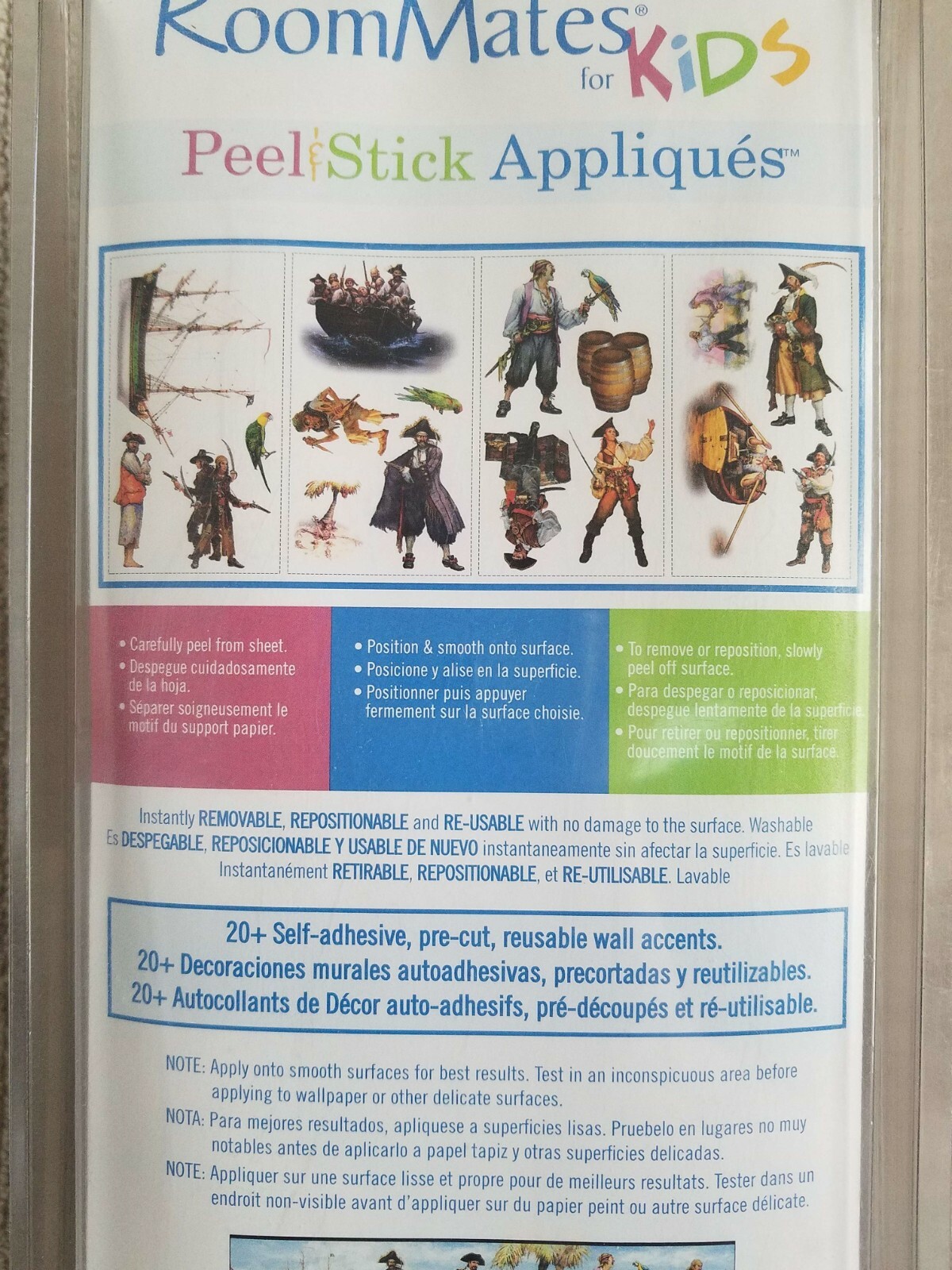 RoomMates Pirates Peelable Appliques RMK1041SCS