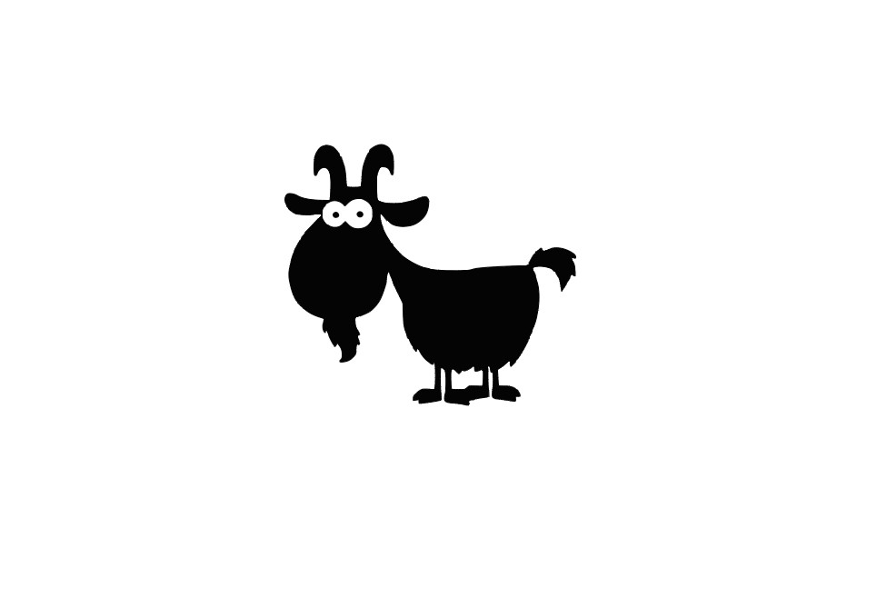 Funny Goat Vinyl Decal Sticker -Multiple Colors & Sizes- FREE SHIPPING
