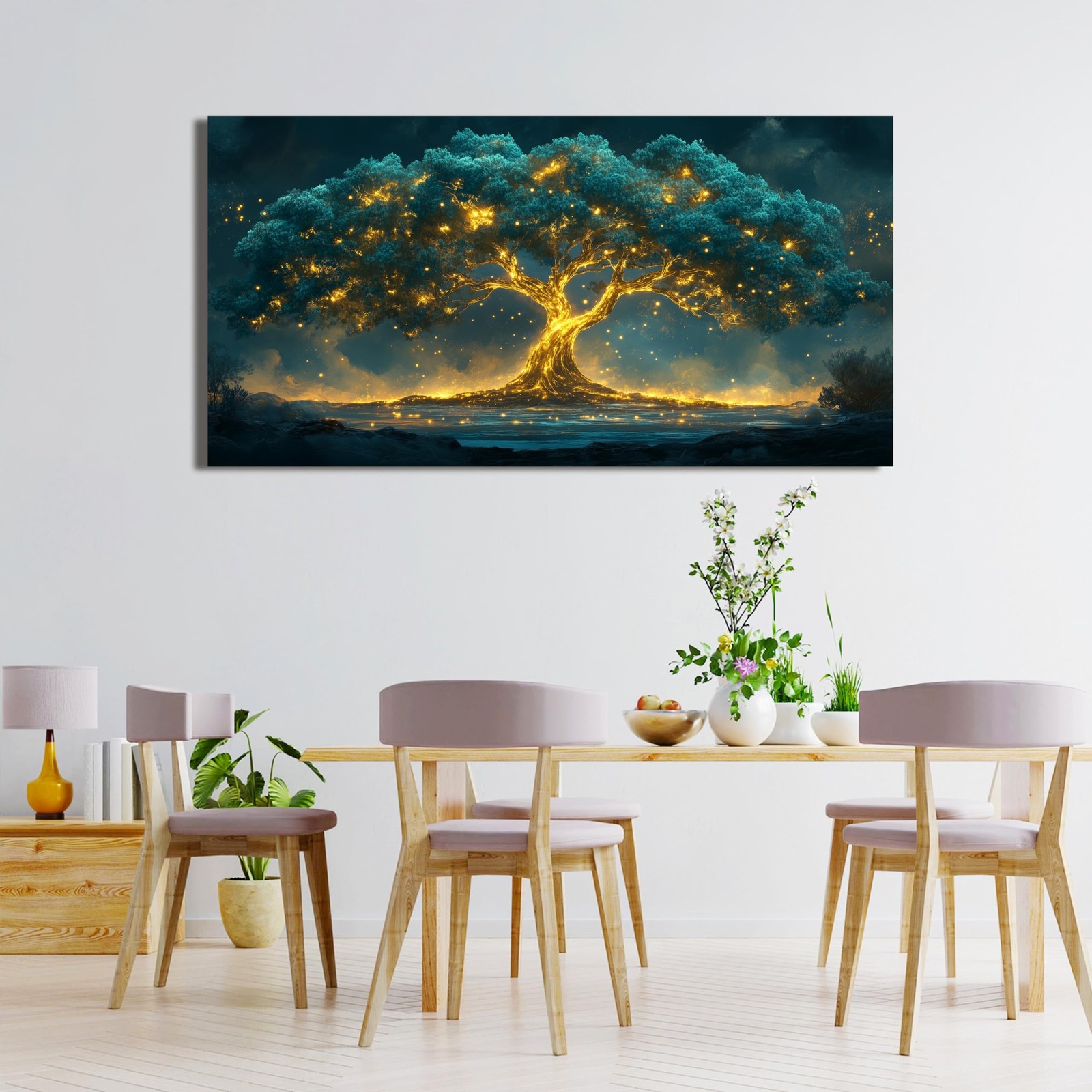 Canvas Wall Art Decor Artwork for Walls Green Wall Art Decor Tree of Life Wal…