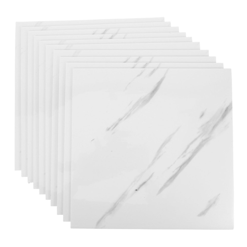 20 Pcs Self Adhesive Peel And Stick Simulated Marble Tiles For Kitchen Walls