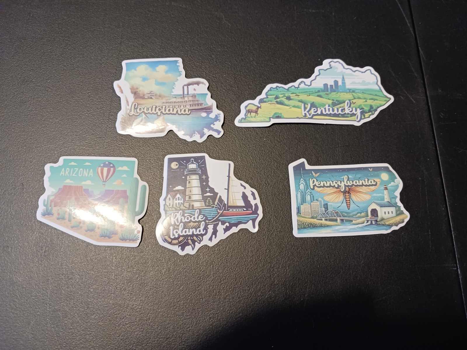 New 50 Vinyl U.S. States Stickers