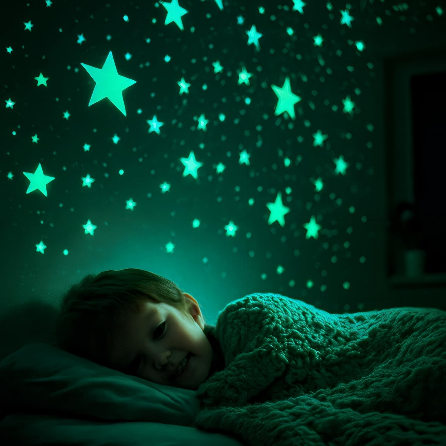 Glow in The Dark Stars for Ceiling or Wall youth large / 11-13, White