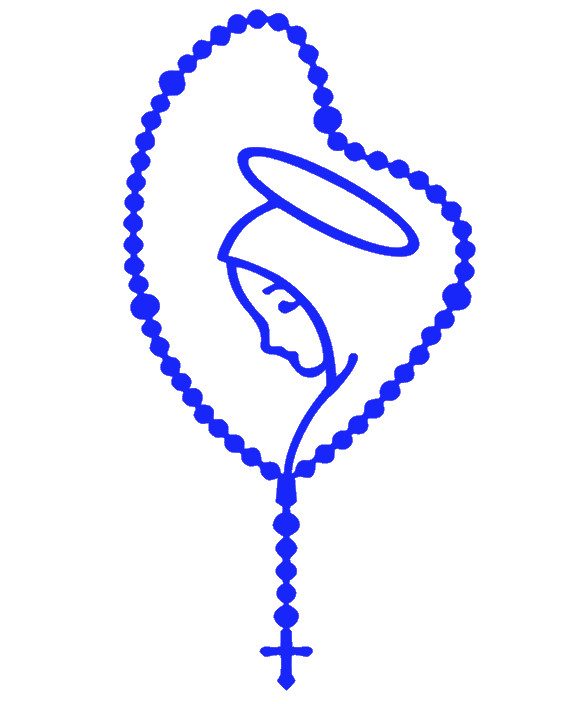ROSARY WITH VIRGIN MARY BEADS, RELIGION Decal Sticker for Cars, Laptops, Tablets