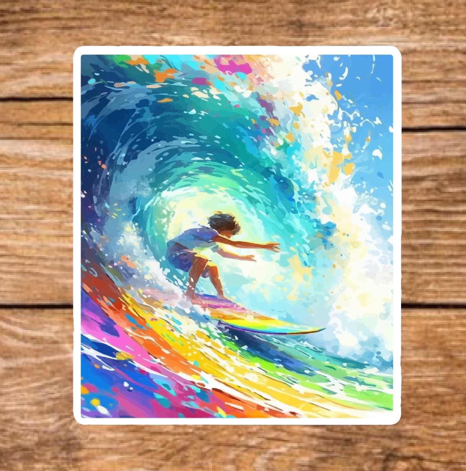 Beach Life – 3 Pages (18 Sticker Set) 2in, Waterproof, Glossy Finish Vinyl.