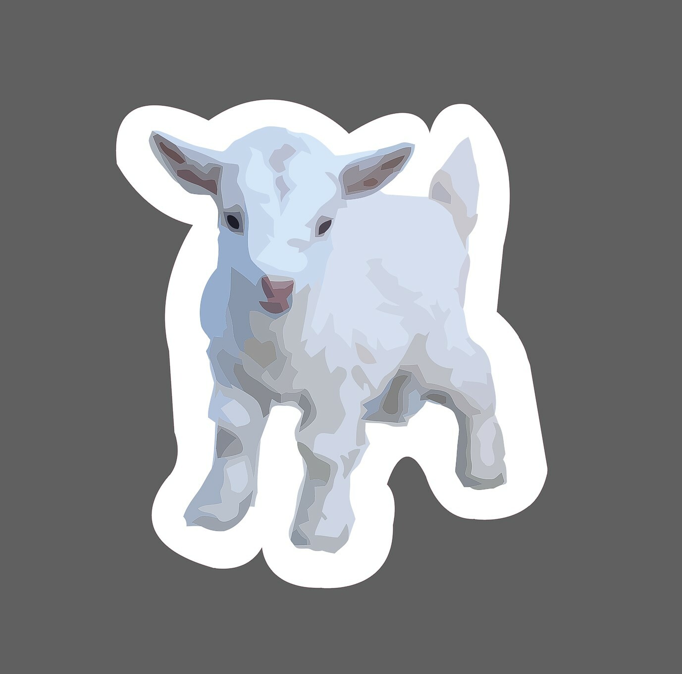 Baby Goat Sticker Adorable Waterproof – Buy Any 4 For $1.75 Each Storewide!