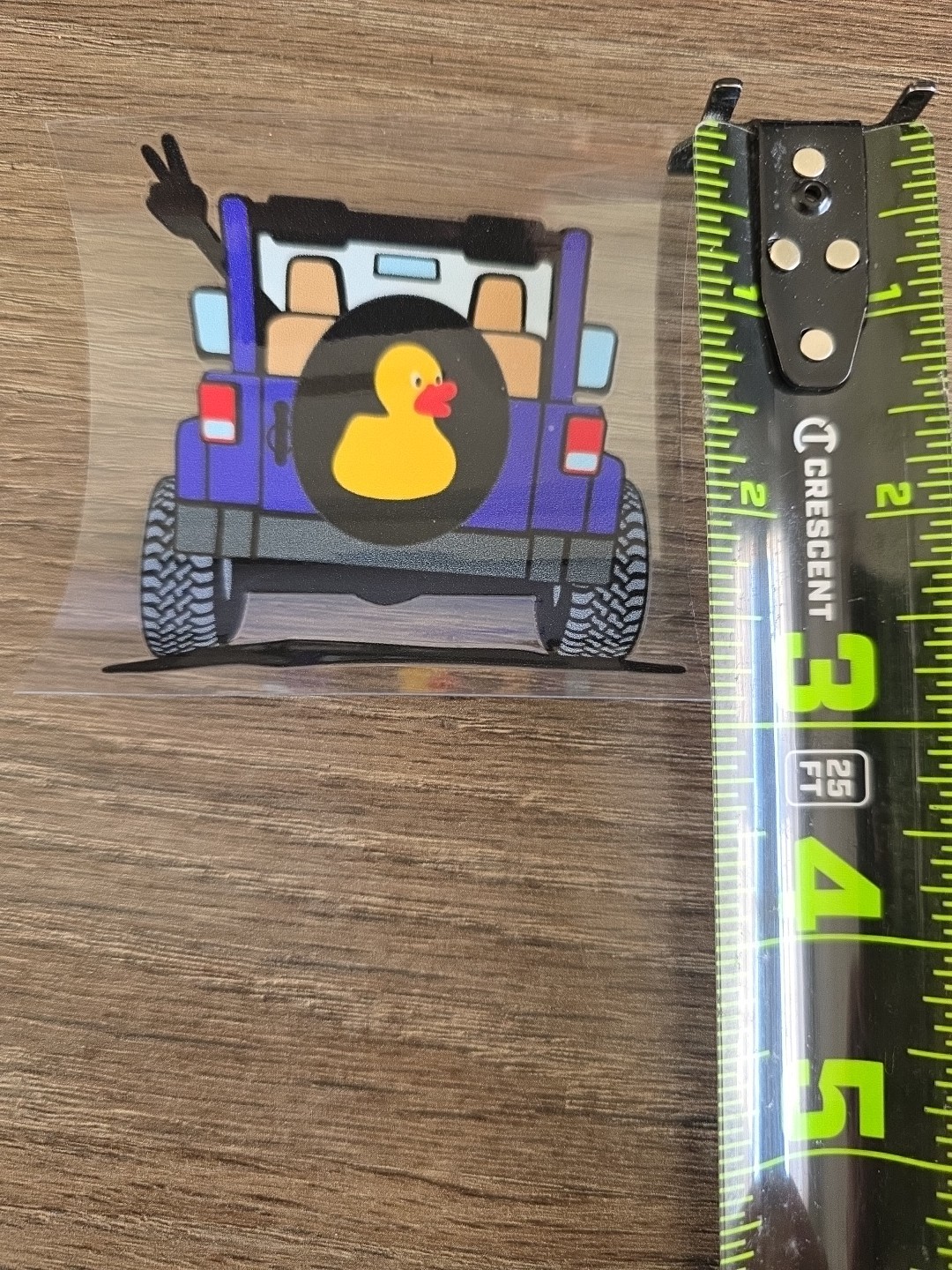 Multi Colored UV DTF Rubber Duckie On Space Jp DECAL STICKER for Vehicle USA