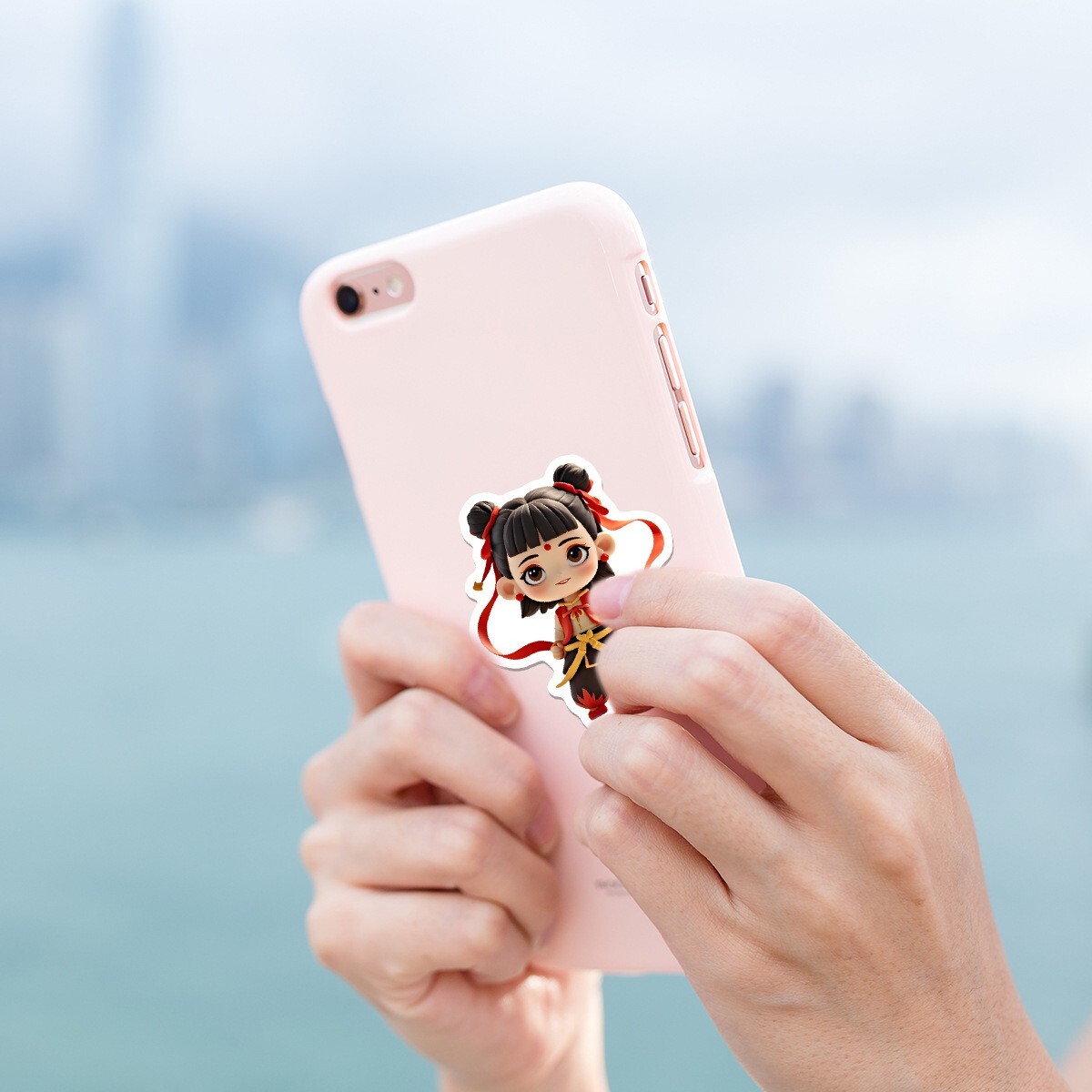 50pcs Waterproof Vinyl Stickers Ne Zha Animation Luggage Phone Laptop Car Window