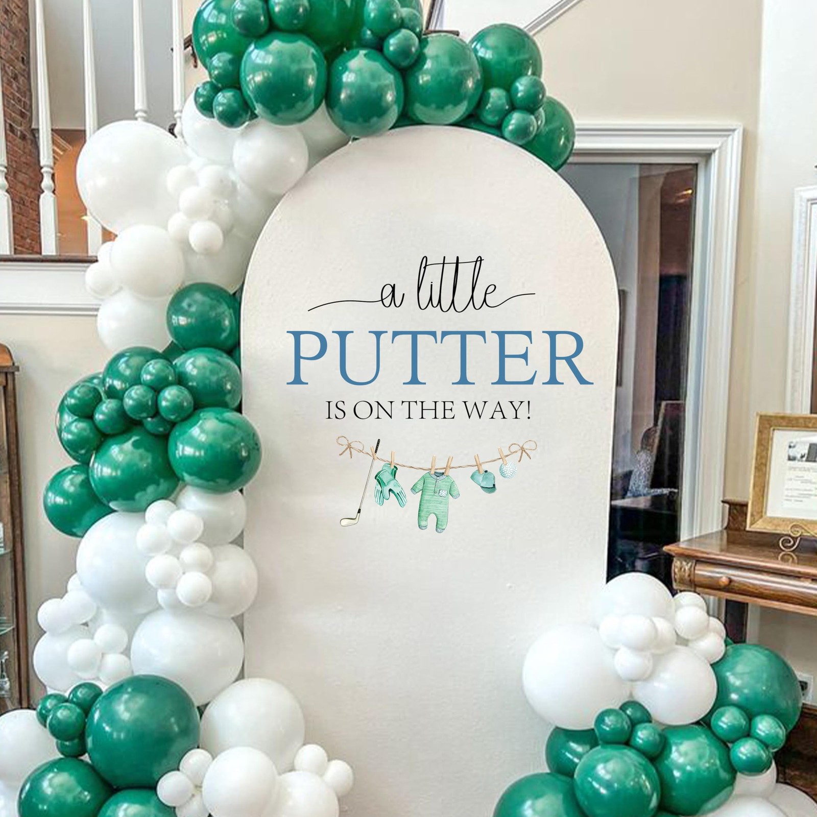 A Little Putter is on The Way Decal – Sport and Golf Theme Baby Shower Sign W…