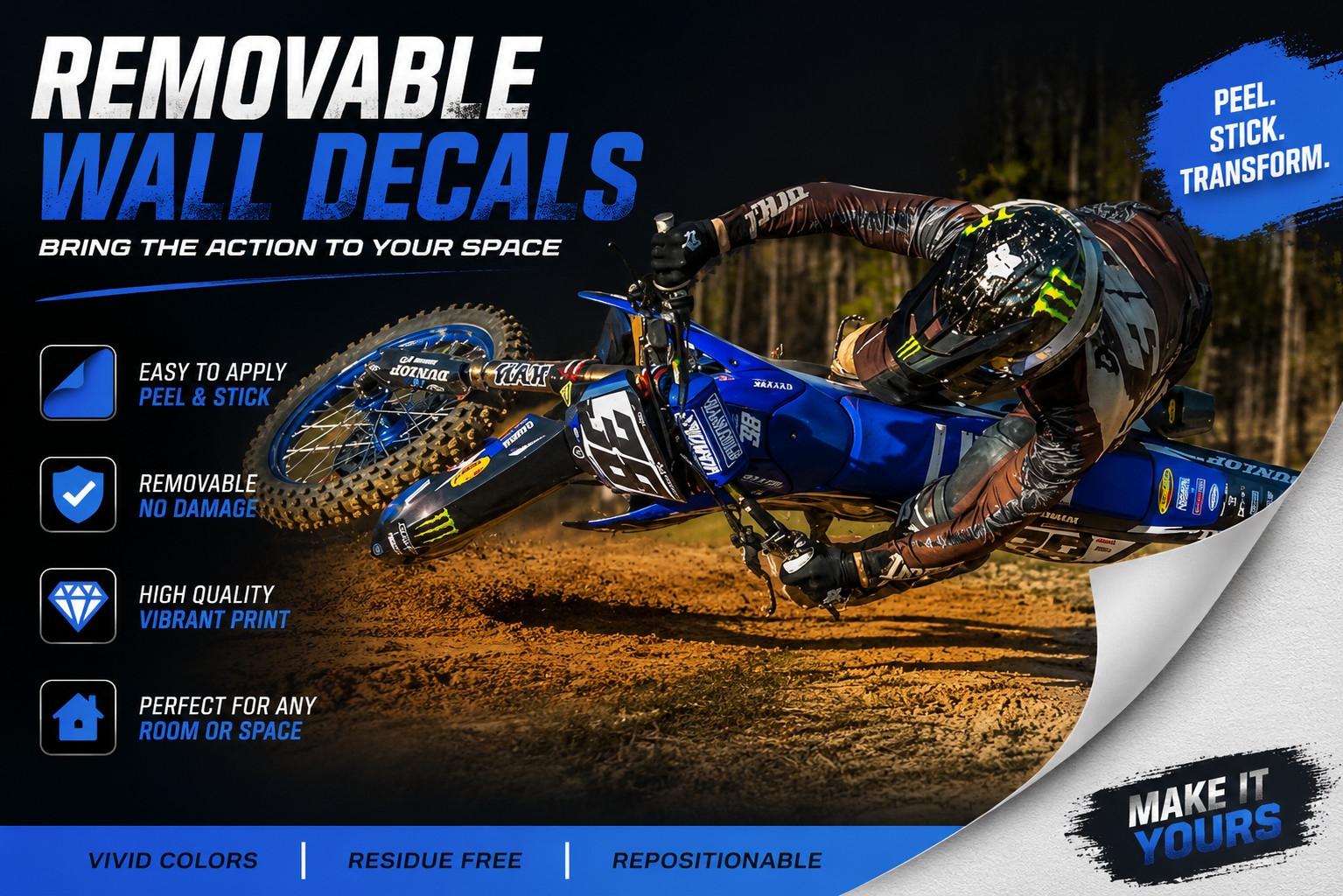 DNGR Boy Haiden Deegan Wall Vinyl Motocross Decal Poster PRINT Removable Backing