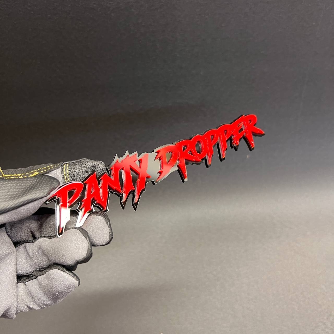 1PC PANTY DROPPER Custom 3D Text Car Badge Fender Emblem Tailgate Toolbox Decal