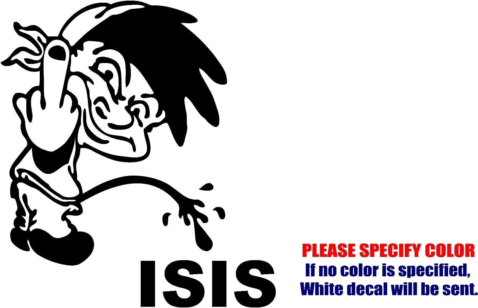 Calvin Pee Piss on ISIS #2 Vinyl Decal Sticker Car Truck Window Various sizes