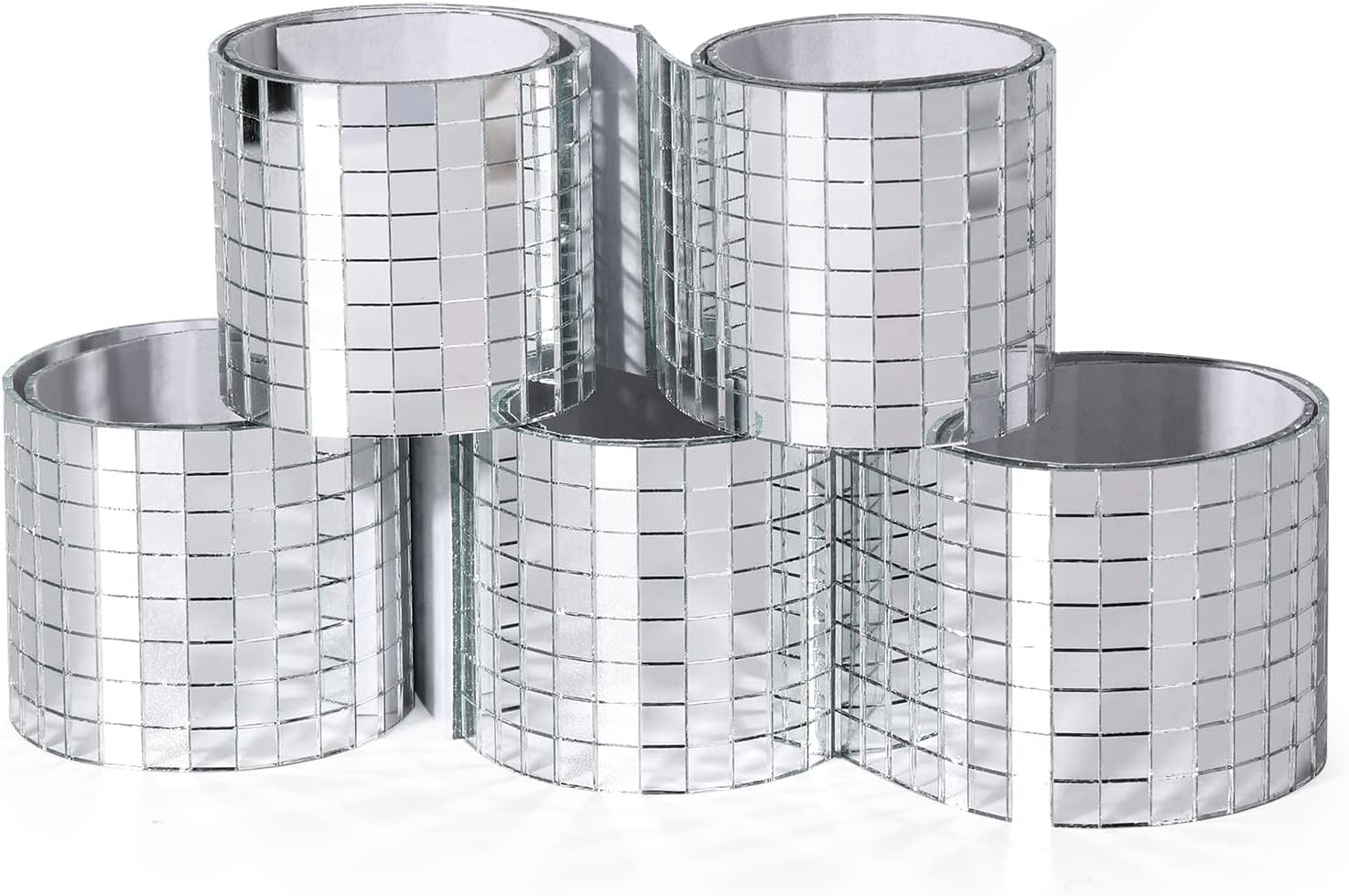 Versatile 2360 PCS Silver Mirror Tiles, 5x5mm for Bathroom and Kitchen Decor