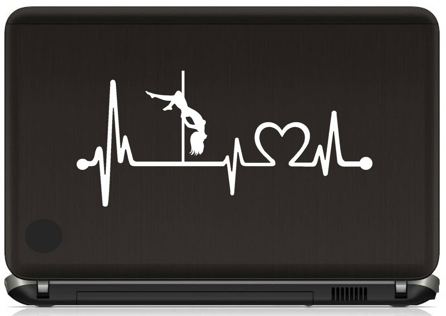 Sexy Pole Dancer Sticker Heartbeat Lifeline Decal Strip Naked Hot Yoga Fitness