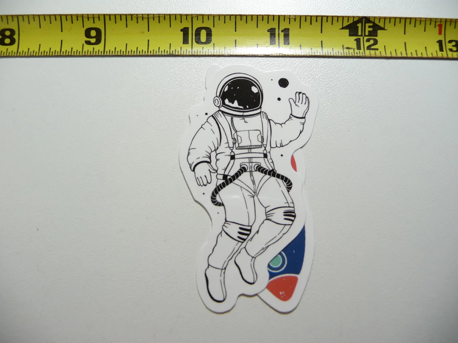 ASTRONAUT SPACE WALK WAVE SMALL STICKER DECAL EXPLORATION OUTER GALAXY UNIVERSE
