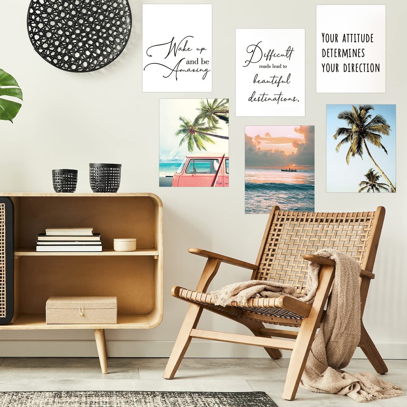 Chinco 9 Pieces Inspirational Beach Wall Art Office Motivational Quotes Wall …