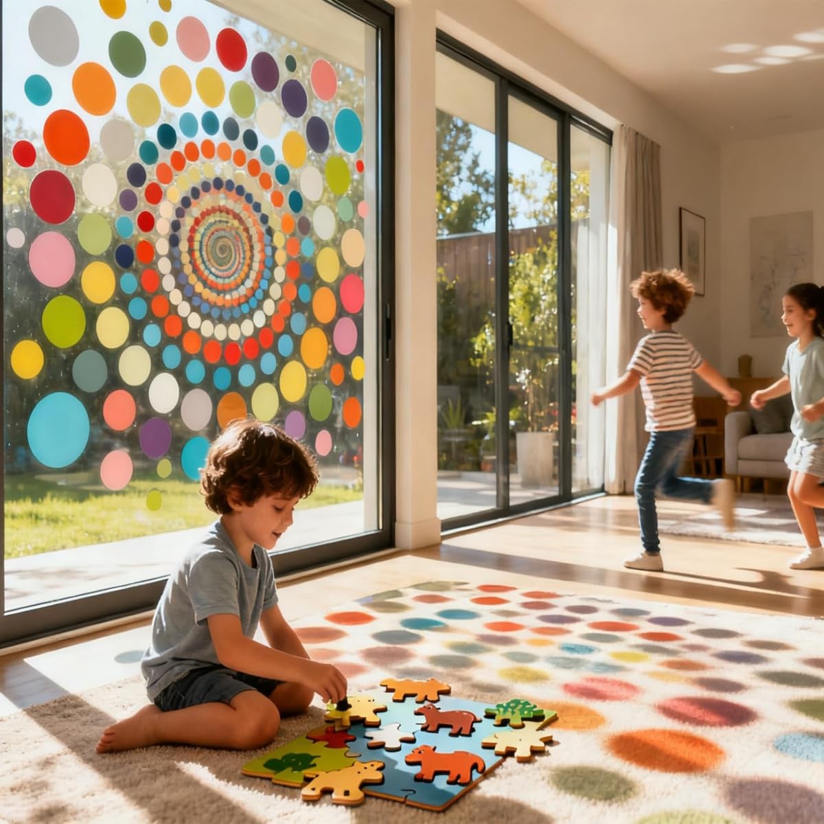 230 Pcs Colorful Polka Dot Wall Stickers, Vinyl Wall Decals Peel and Stick, 1…