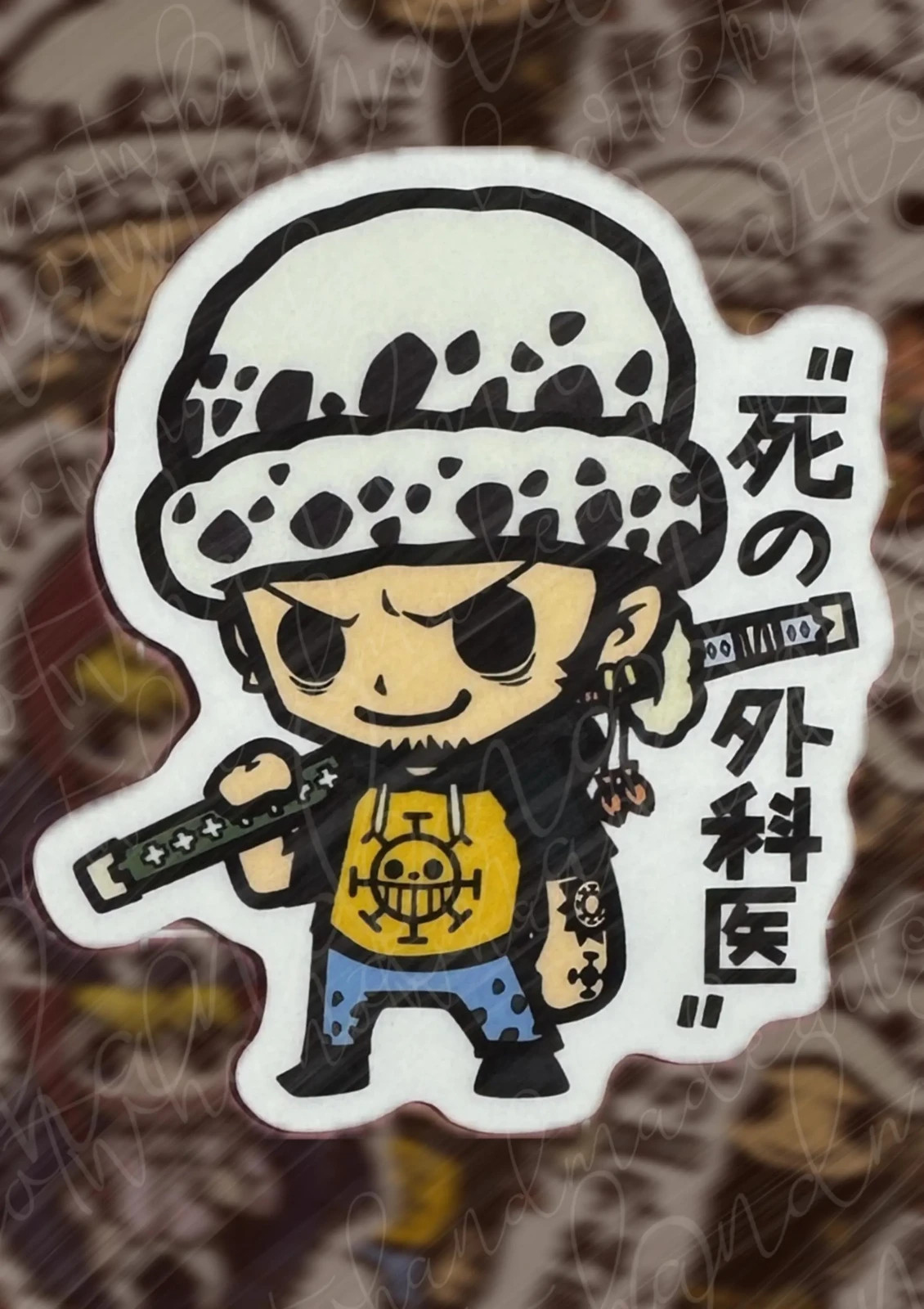 One Piece Heart Pirates Weatherproof Stickers