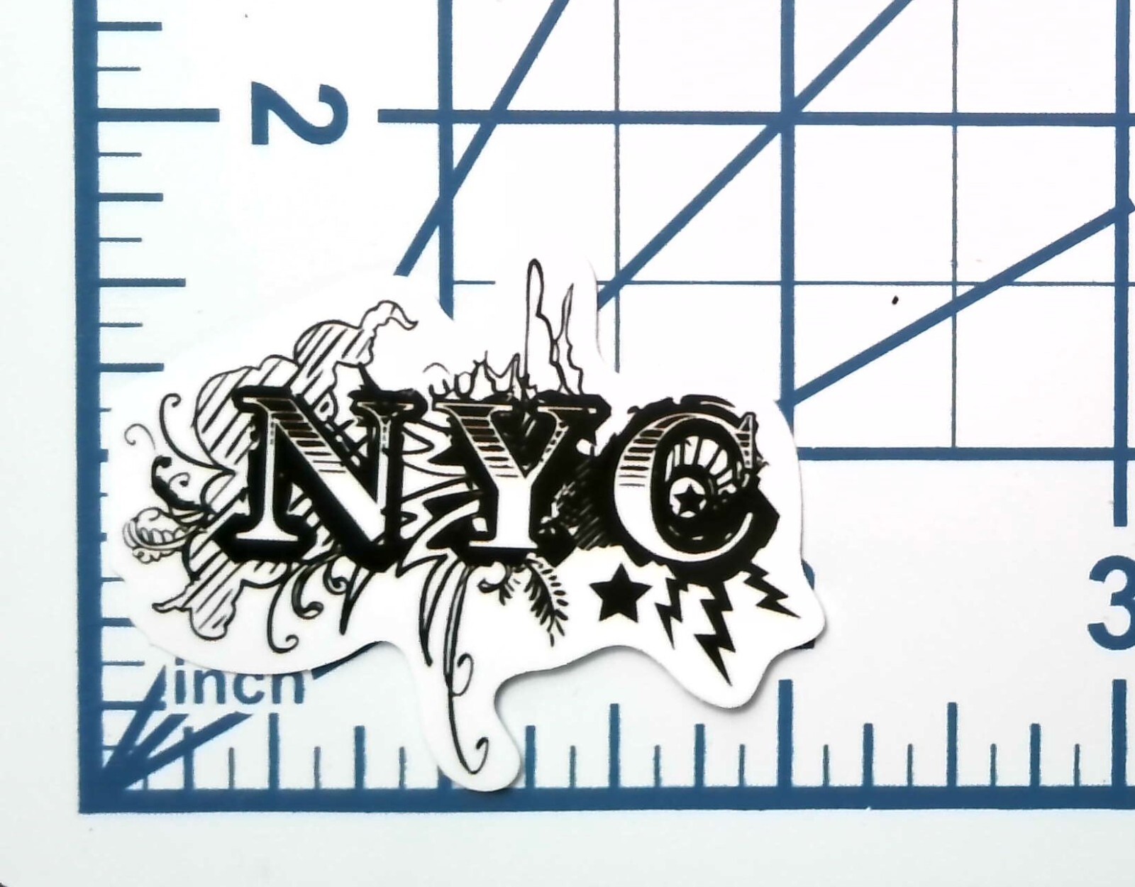 New York City NYC Doodle Art Die Cut Sticker Journal Scrapbook Stationery Decal