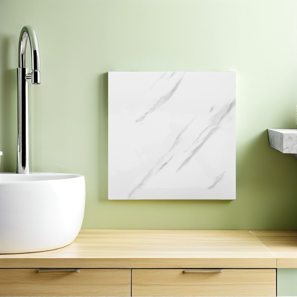 20 Pcs Self Adhesive Peel And Stick Simulated Marble Tiles For Kitchen Walls