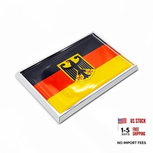 German State Ensign Flag Sticker Emblem Decal Germany Eagle Car Chrome Flags,