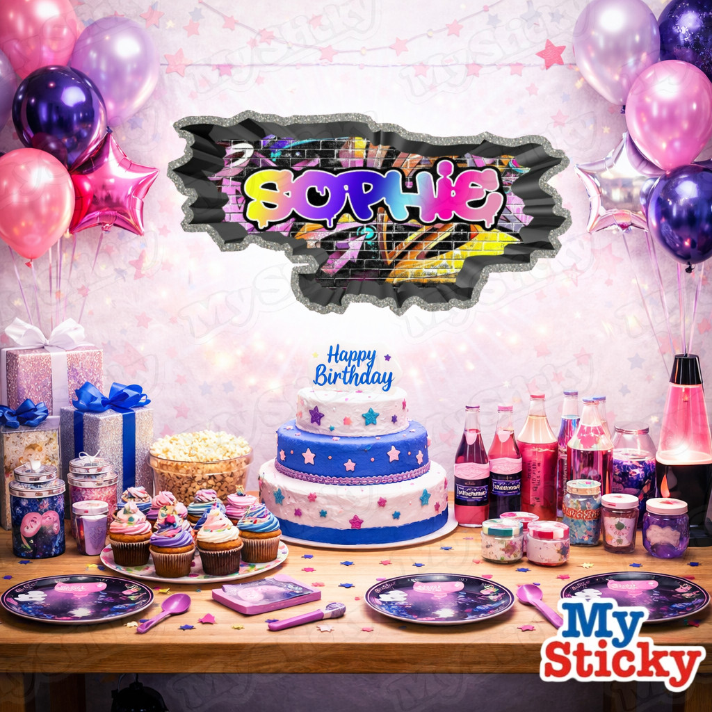 3D Graffiti Name Custom Personalized Vinyl Wall Sticker DIY For Home Decor