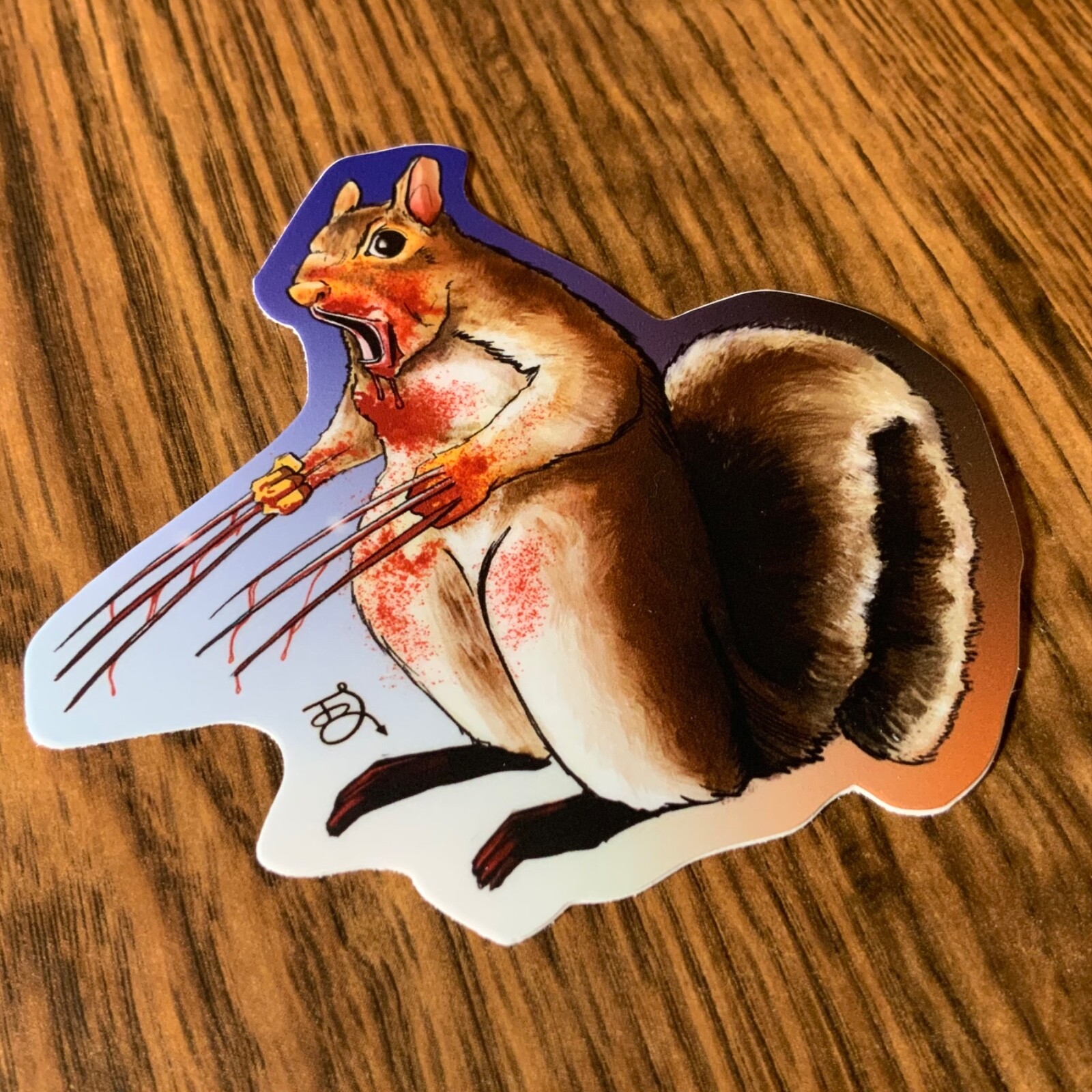 Wolverine Squirrel Vinyl Sticker 3” Artist Johnny Larson X23 Weapon X Marvel MCU