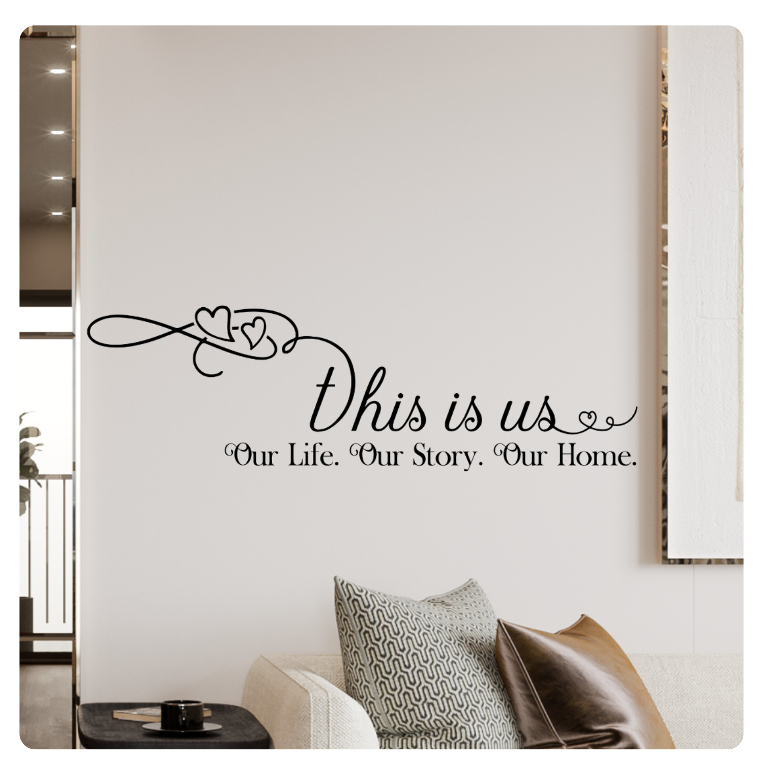 Inspirational Wall Decal – This Is Us, Our Life, Our Story, Our Home – Family