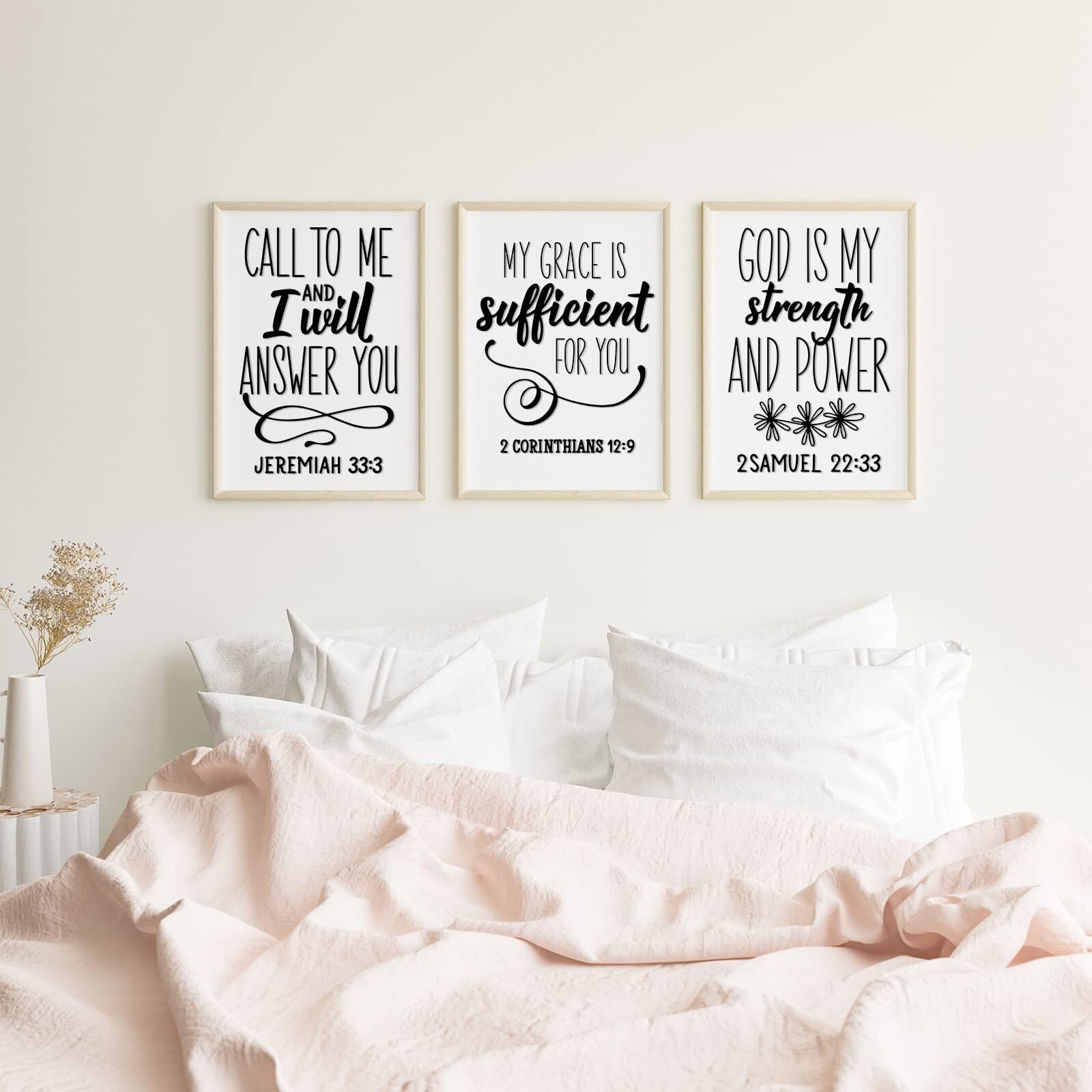Sabary 12 Pcs Bible Verse Wall Decals Religious Scripture Wall Art Inspiratio…