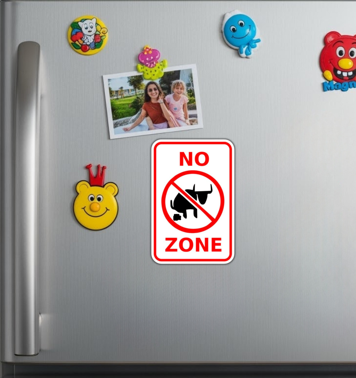 No Bullshit Sign Die Cut Glossy Fridge Magnet
