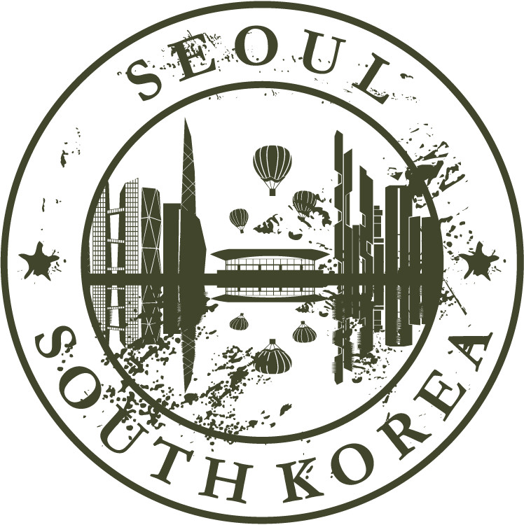 Seoul South Korea Travel Retro Rubber Stamp Car Bumper Sticker Decal