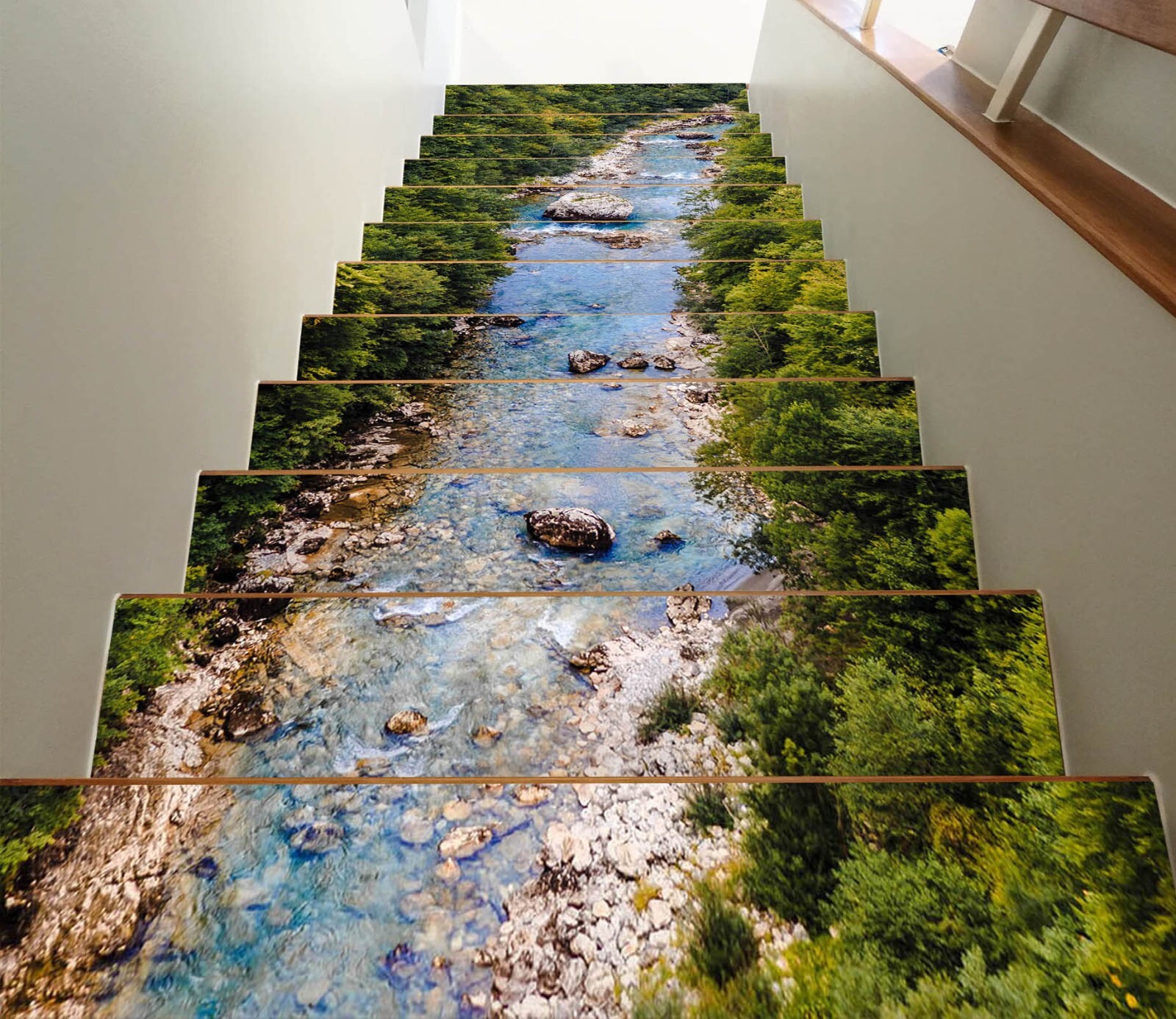 3D Simple Creek U926 Stair Risers Decoration Photo Mural Decal Wallpaper Romy