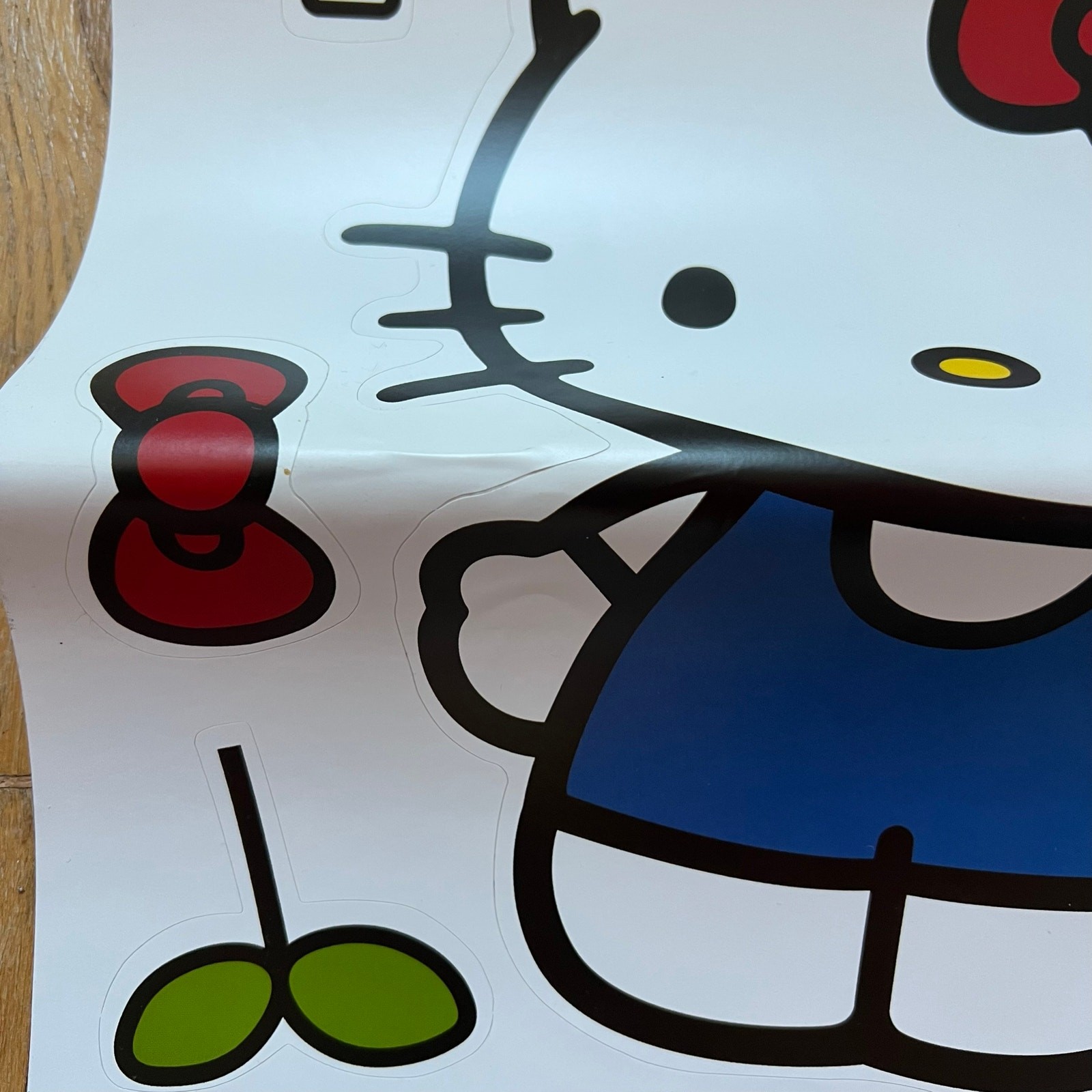 Hello Kitty Large Vinyl Wall Decal Sticker Sheets Sanrio Retro 2011 9"x7.5"
