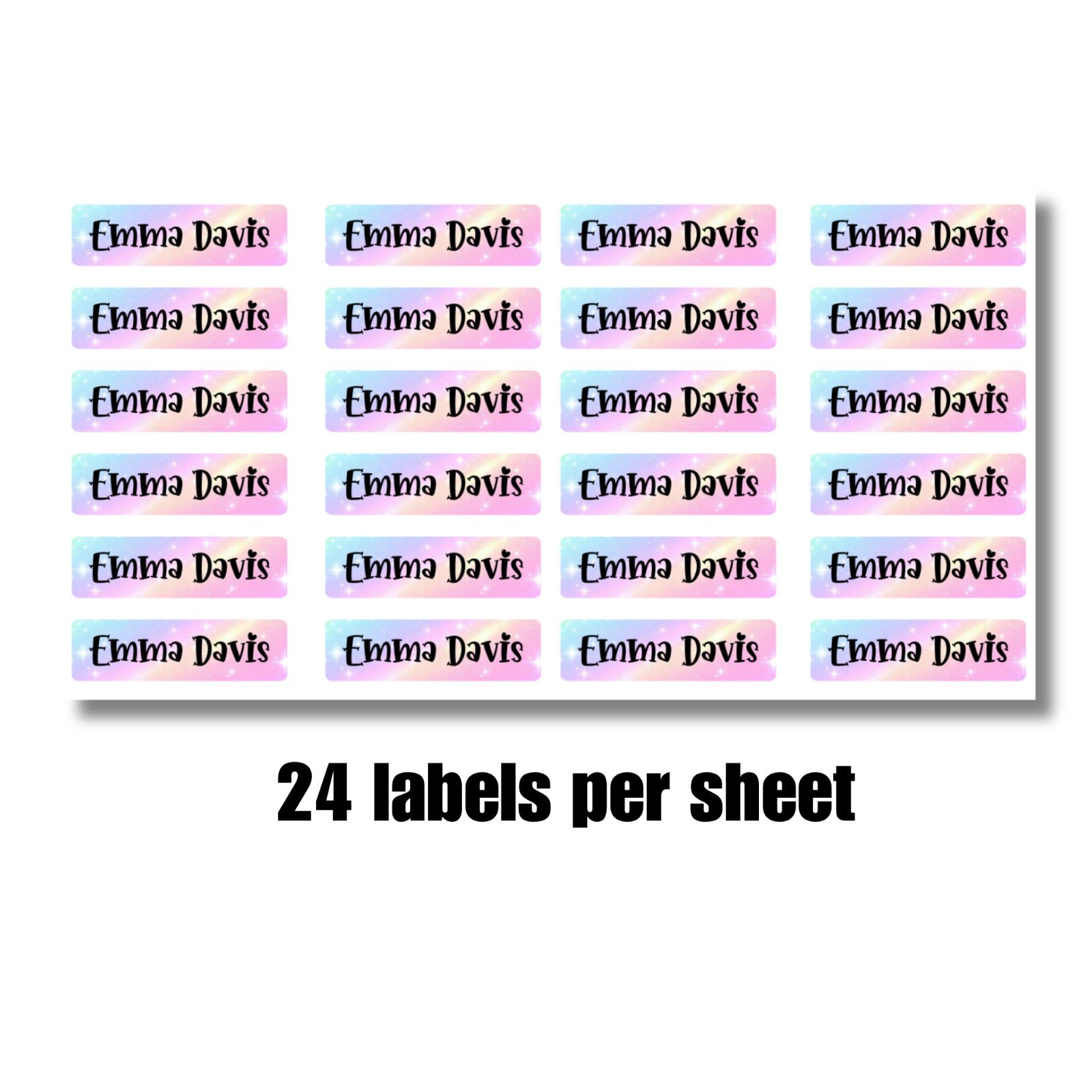 Personalized Kids Name Labels for Daycare and – 24 Personalized Labels Per Sheet