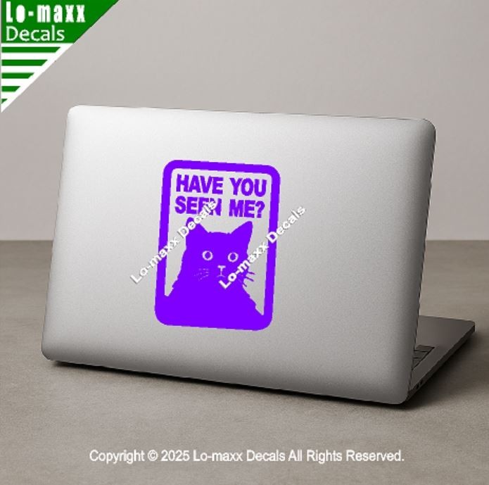 Have You Seen Me Lost Cat Sticker Art Funny Vinyl Decal For Laptop Door Locker