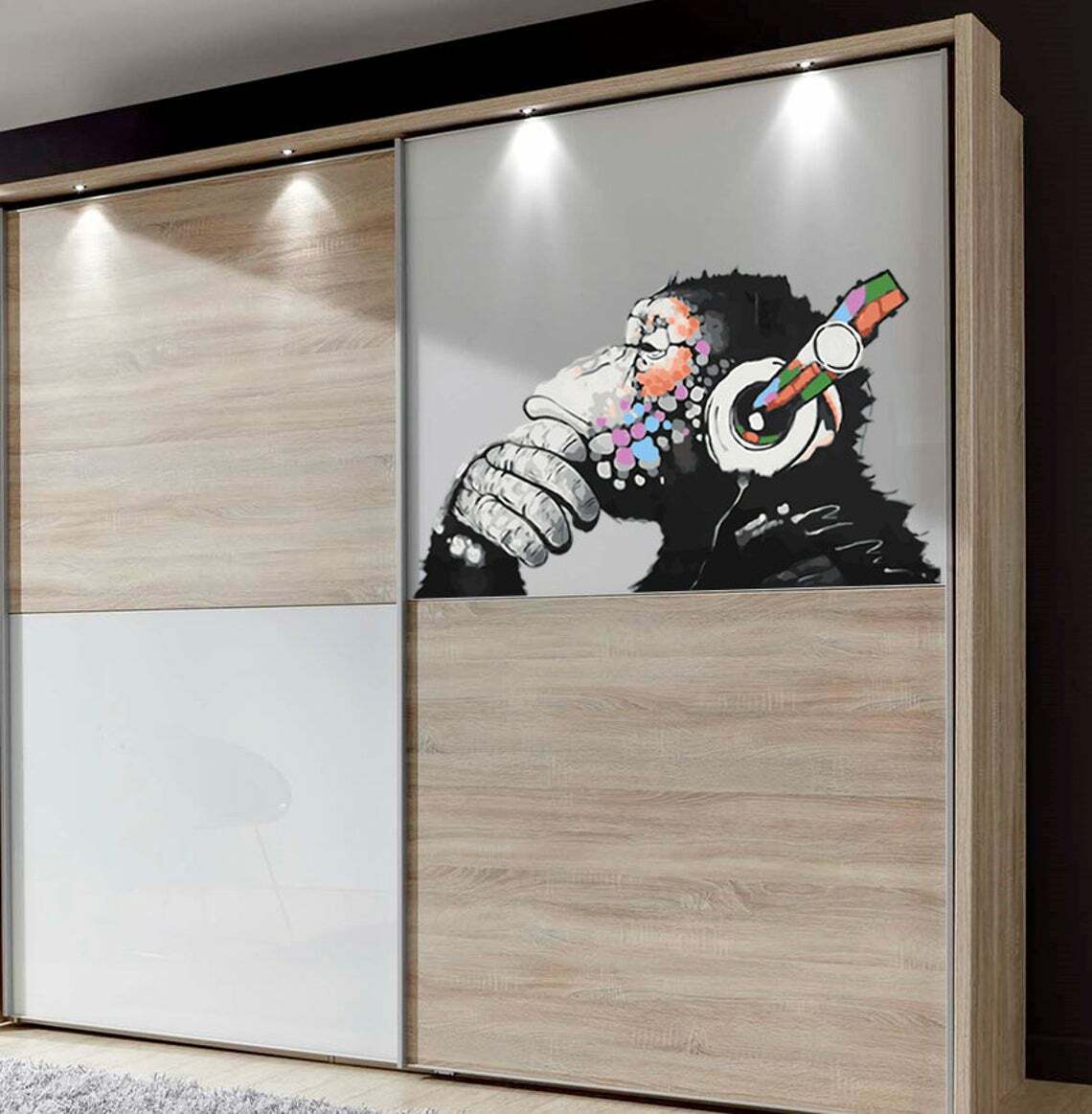 Graffiti Monkey Decal, Monkey Wall Sticker, Monkey Print Monkey Wall Art