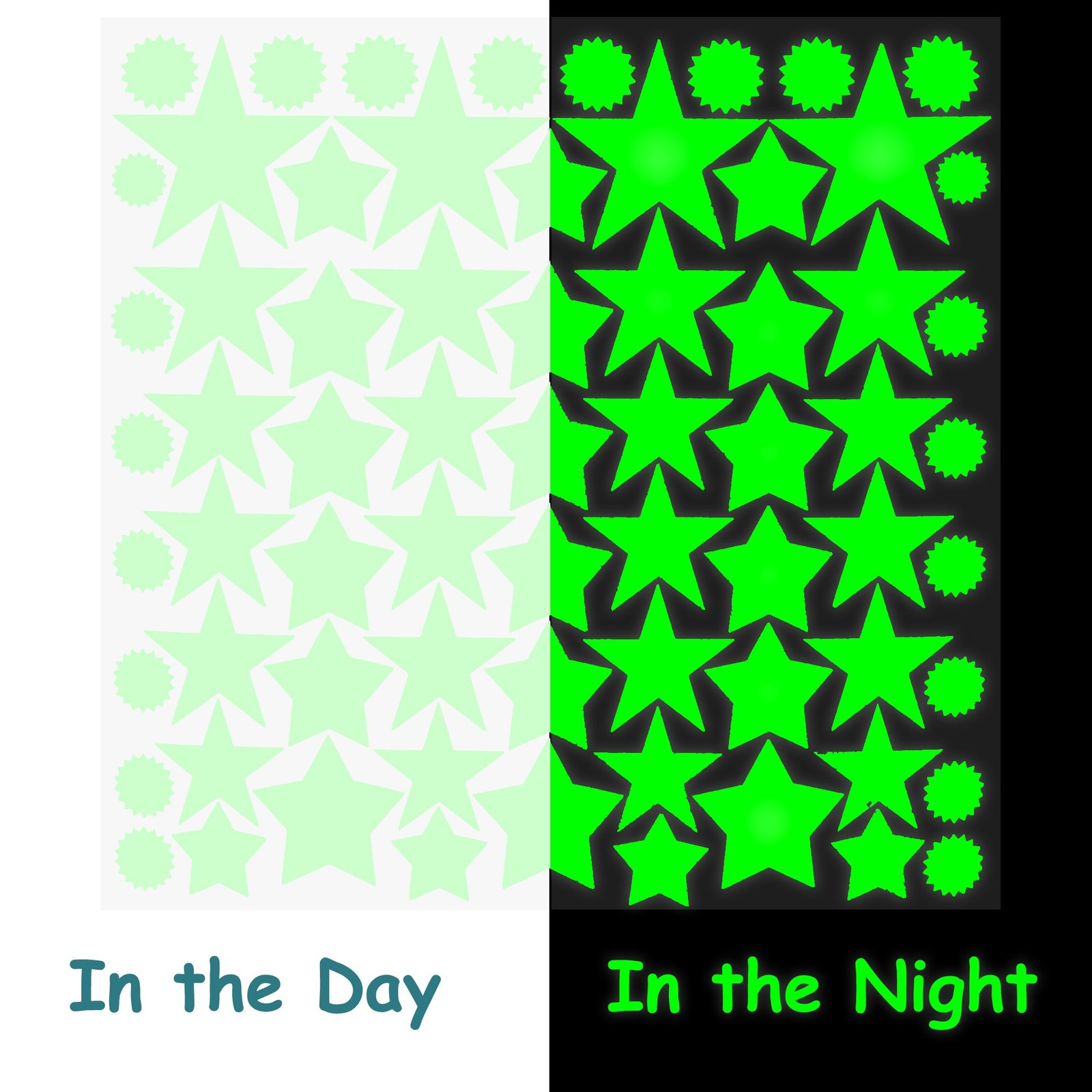 Glow in The Dark Stars for Ceiling or Wall Stickers – Glowing Wall Decals Sti…