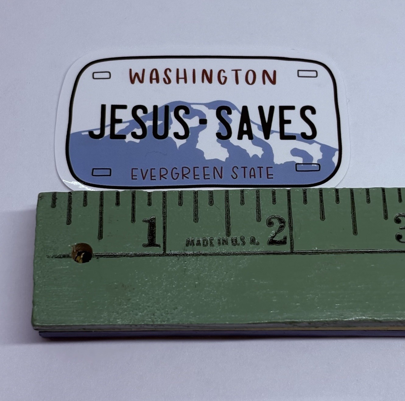 Washington Novelty License Plate Sticker “Jesus Saves” Decal Vinyl Souvenir Tc6