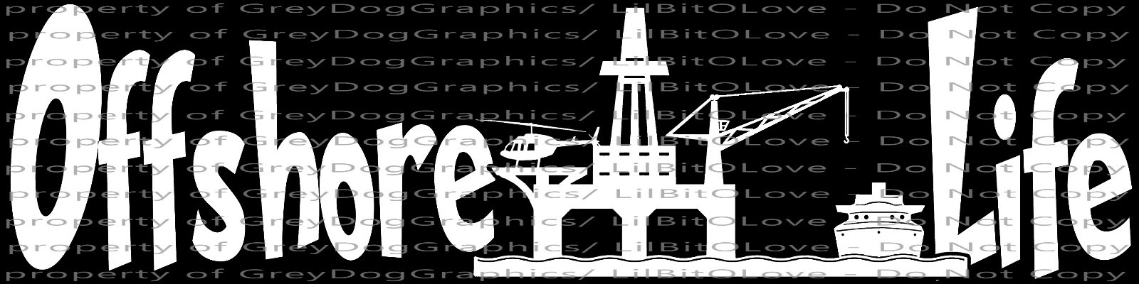 Offshore Life Oil Rig Roughneck Vinyl Decal Oil Platform Rig Industry Sticker