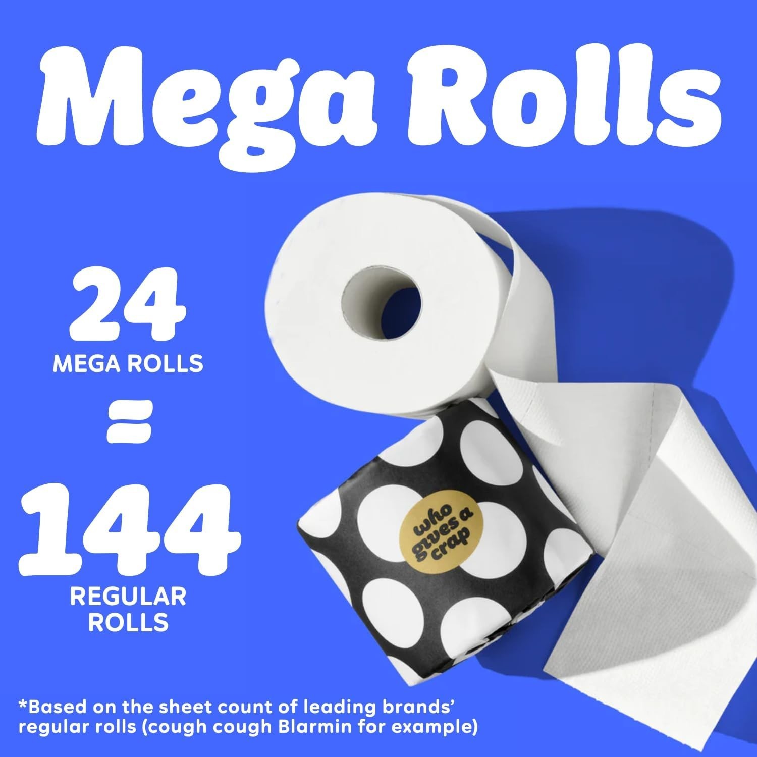 100% Bamboo Toilet Paper, 24 Rolls, 3 Ply, 330 Sheets, Long, Strong & Soft Toile