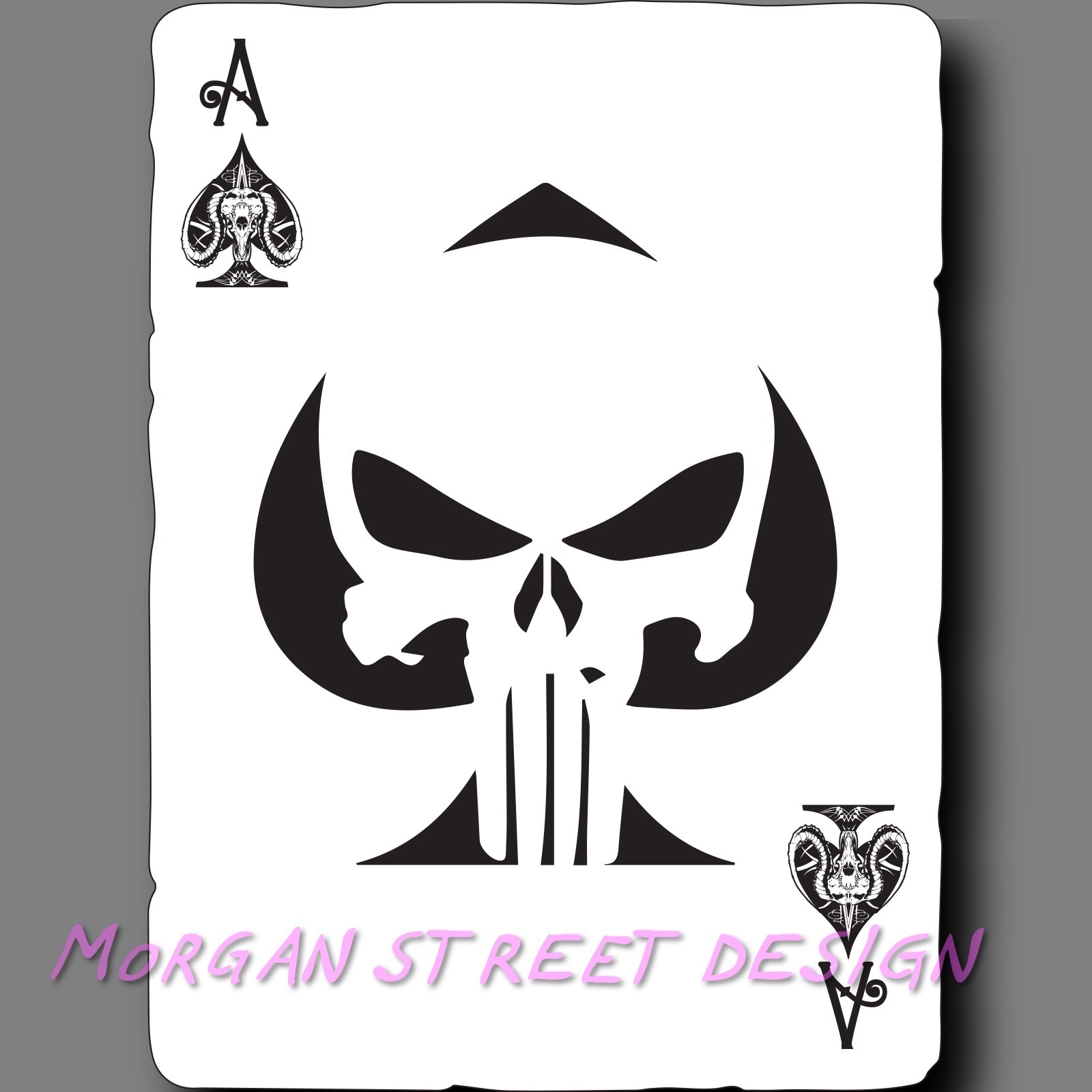 Punisher Ace Of Spades Playing Card Phone Car Yeti Decal Sticker
