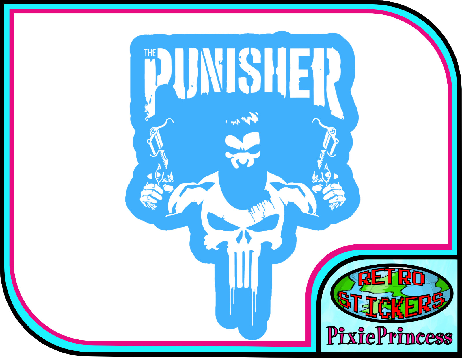 Marvel The Punisher Frank H Vinyl Sticker Car Bike Truck Window Wall Art Comic