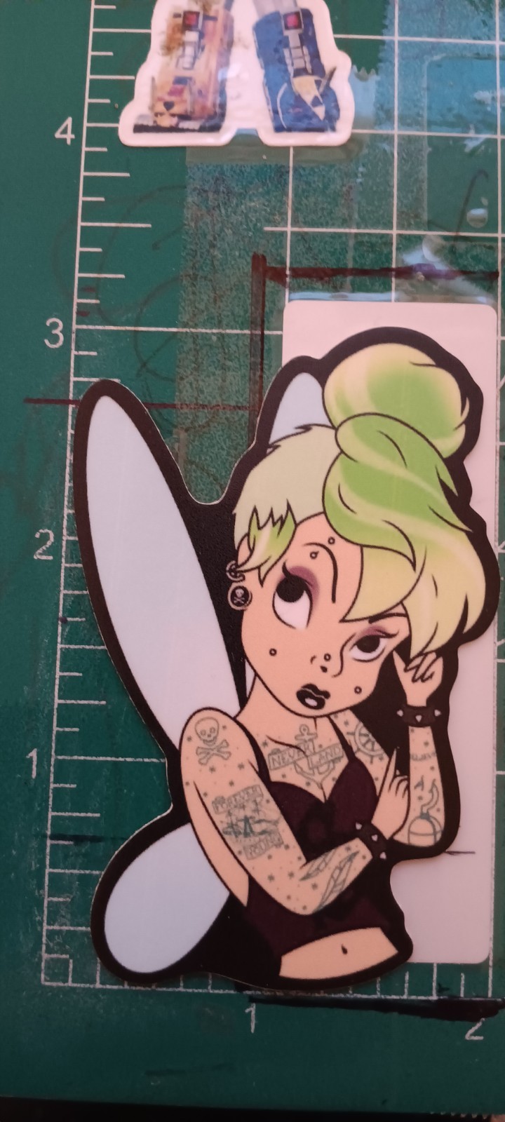 Punk-inspired X DISNEY'S TINKERBELL X VYNIL HIGH-GLOSS DIE-CUT STICKER X 2.5X2"