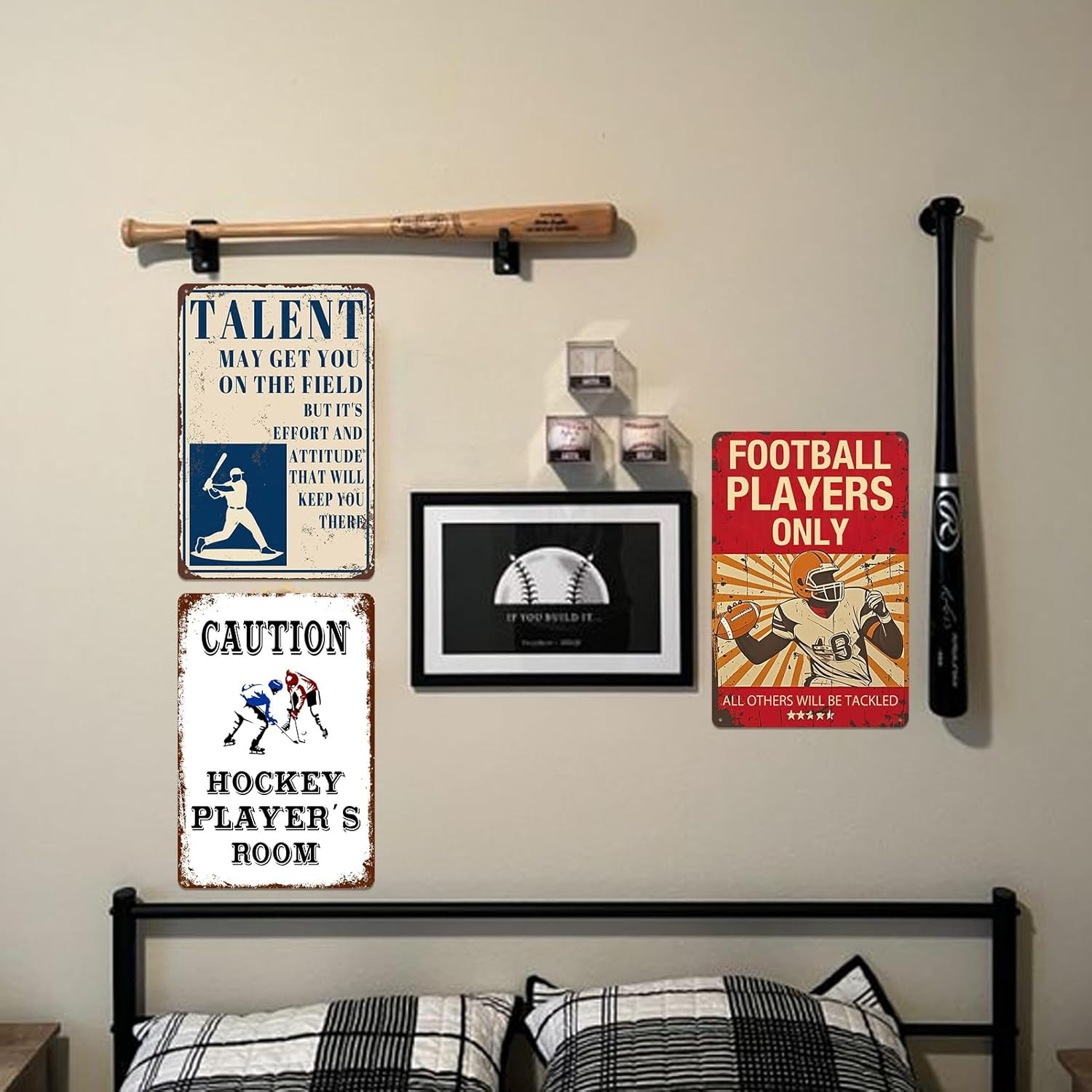 Football Room Decor for Boys Football Gifts for Boy 8-12 Football Wall Art Footb