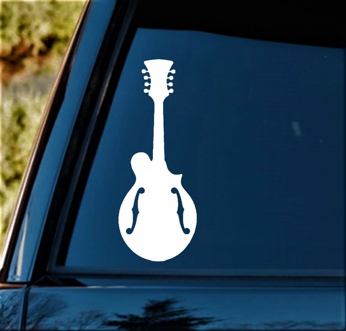 2-Pack J1015 Mandolin Decal for Car Truck SUV Bluegrass Music Banjo Fiddle