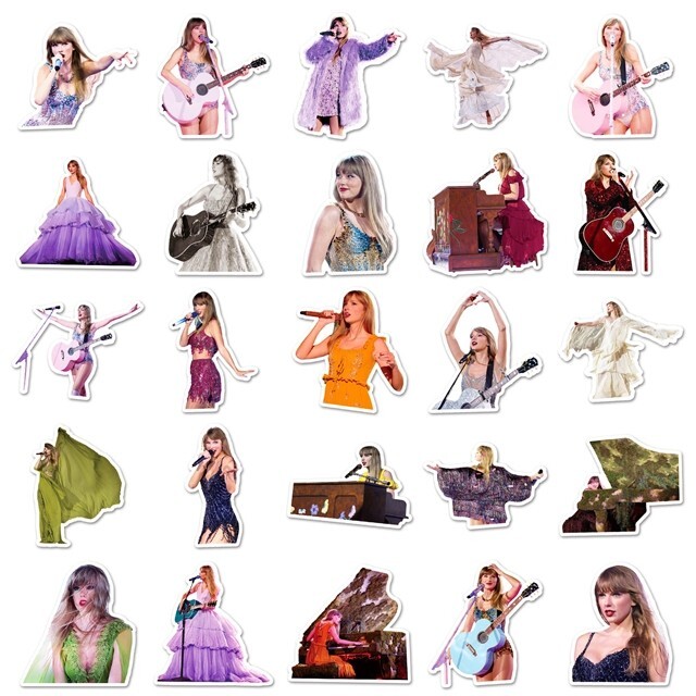 10pcs Taylor Swift Inspired Stickers, Folklore Red Eras Tour Stocking Stuffer